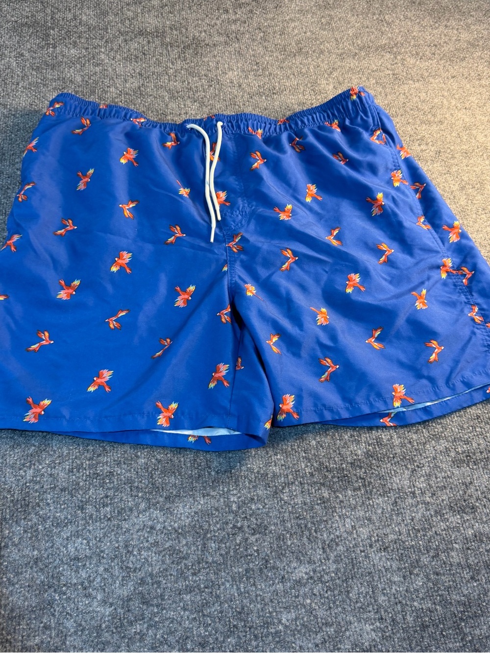 Old Navy Men’s XL Blue Parrot Print Swim Trunks